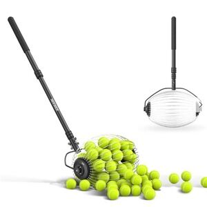 Neewer TB01S Extendable Pole Tennis Ball Pickleball Hopper- Rolling Collector